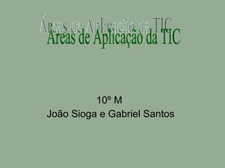10º M  João Sioga e Gabriel Santos Áreas de Aplicação da TIC 