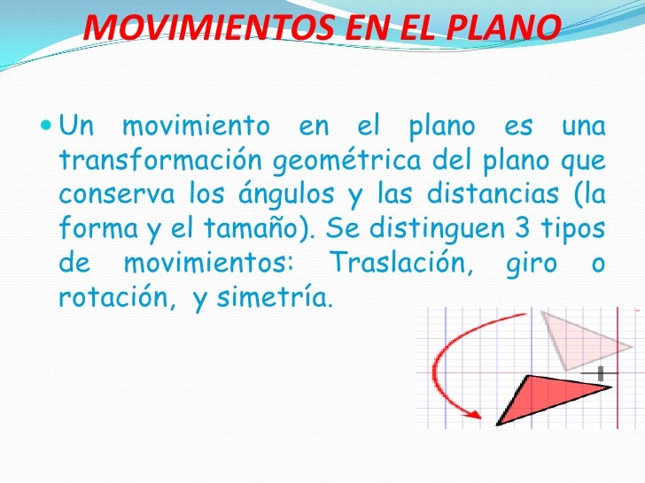 TraslaciónLa Traslación es un movimientoen el que los segmentos queunen un punto cualquiera y sutransformado son siempre d...