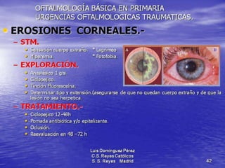 Traumatismos y urgencias oftalmólogicas