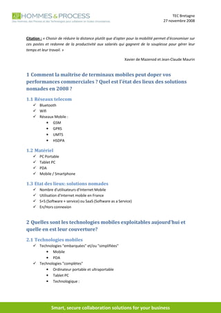 Tec Bretagne   Hypermobilité Et Nomadisme - Explications