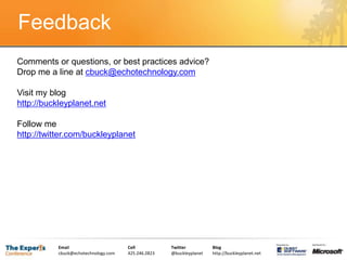 It’s all disconnectedMicrosoft example(represents a small sample size)UsersMy SiteTeamsCorporateDepartmentsEmpowerment