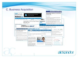 C. Business Acquisition 