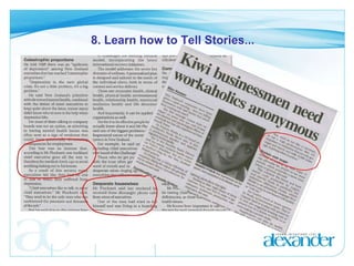 8. Learn how to Tell Stories... 