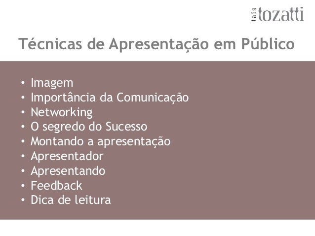 Técnicas de apresentação - 4REAL®