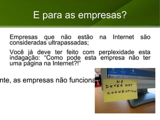 História de Internet Em Agosto de 1991, Berners-Lee publicou seu novo projeto para a World Wide Web, dois anos depois de começar a criar o HTML, o HTTP e as poucas primeiras páginas web no CERN, na Suíça; 