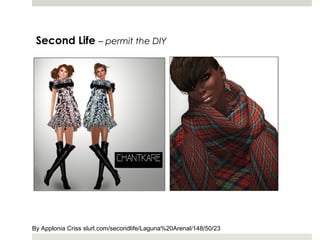 Second Life – permit the DIY




By Applonia Criss slurl.com/secondlife/Laguna%20Arenal/148/50/23
 