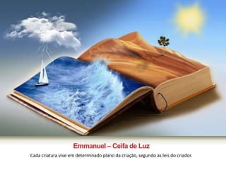 Emmanuel – Ceifa de Luz 
Cada criatura vive em determinado plano da criação, segundo as leis do criador. 
 