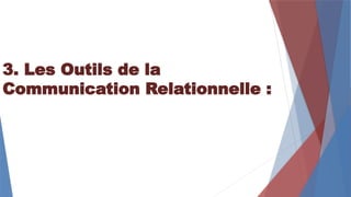 3. Les Outils de la
Communication Relationnelle :
 
