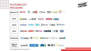 KICTANet: Regulating Over the Top Service (OTTs)
PLATFORM OTT
PER GENRE
 