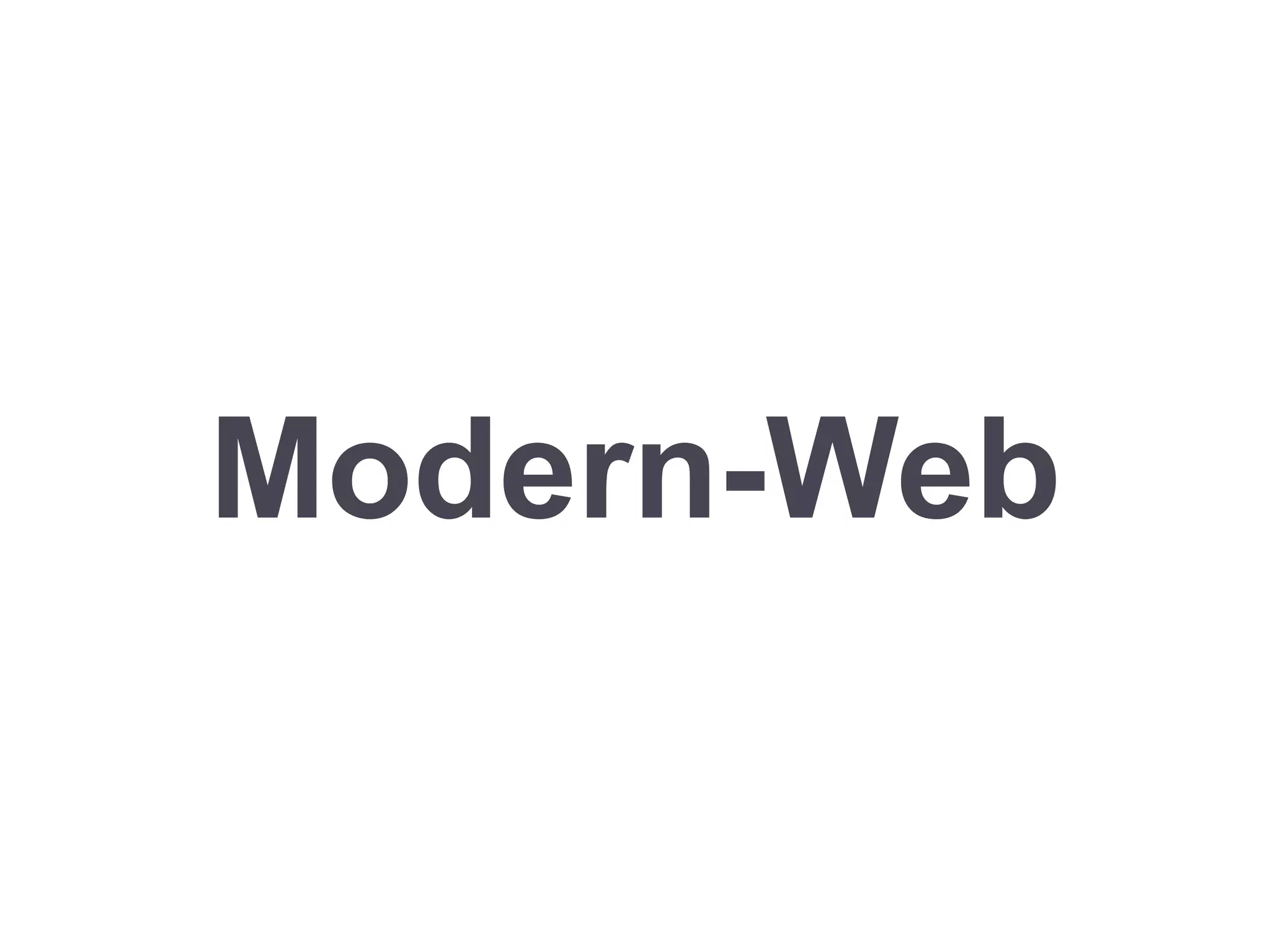 Modern-Web
 
