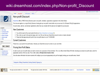 wiki.dreamhost.com/index.php/Non-profit_Discount 