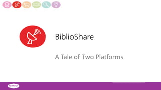 A Tale of Two Platforms
BiblioShare
 