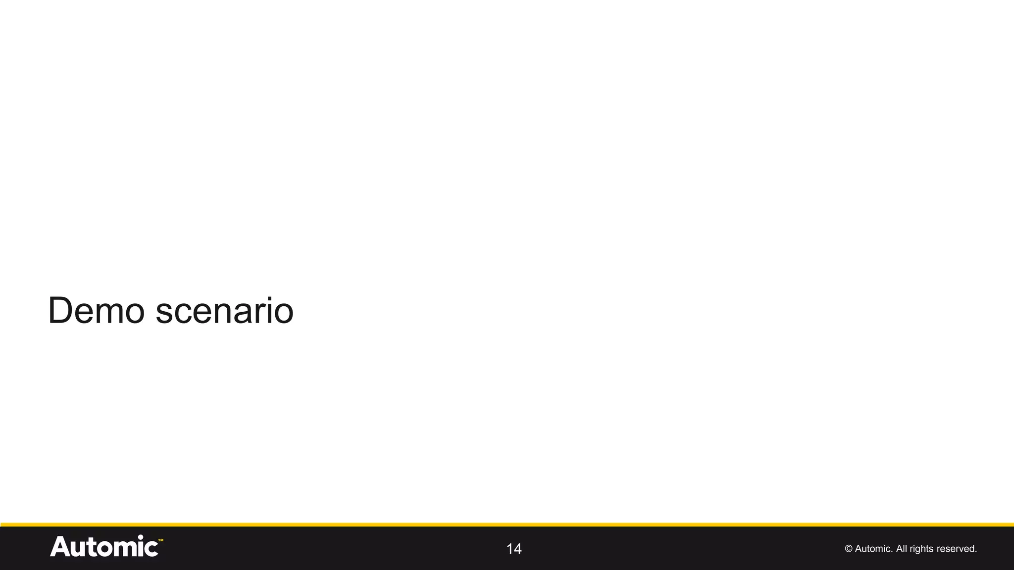 © Automic. All rights reserved.
Demo scenario
14
 