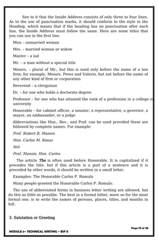 Technical Writing - GE E1 4 FOR BSED SECOND YEAR | DOCX