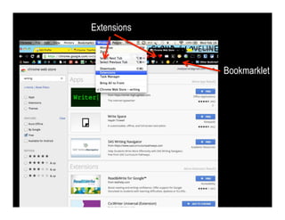 Bookmarklets
Extensions
 