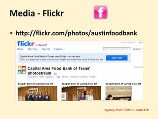 Media - Flickr http://flickr.com/photos/austinfoodbank 