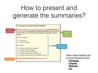 Summarization Techniques for Code, Changes, and Testing | PDF