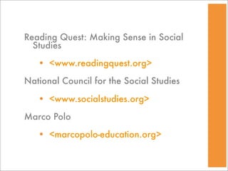 Tech Stuff for Social Studies