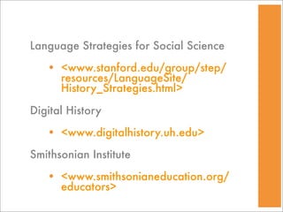 Tech Stuff for Social Studies