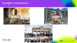 #RSAC
WALLS
WORK
DON’T
Google’s realization ...
WALLS DON’T
WOR
K
 