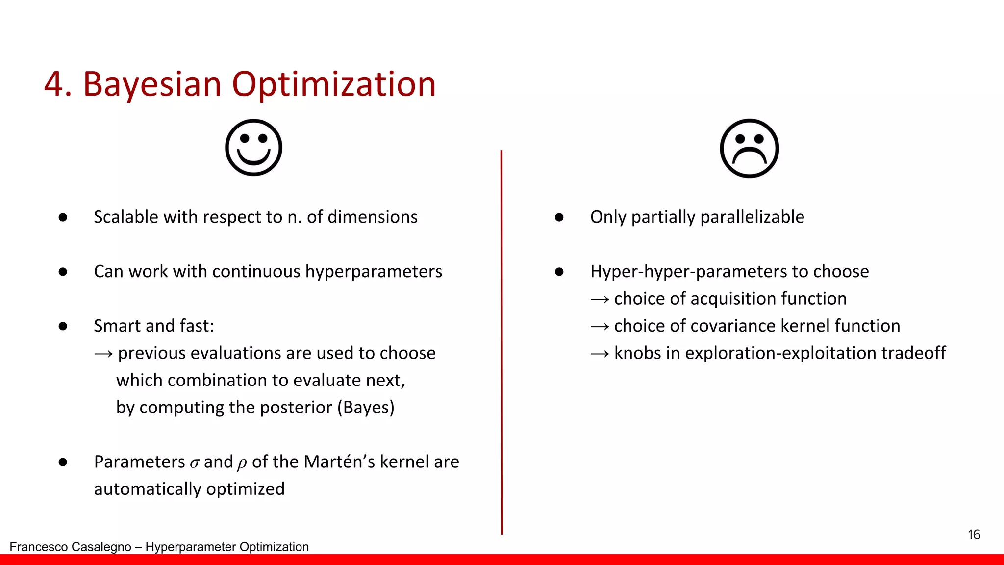 Francesco Casalegno – Hyperparameter Optimization ● ● ● → ● σ ρ ● ● → → → 16