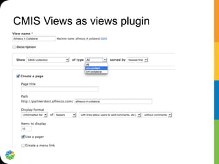 CMIS Views as views plugin
 