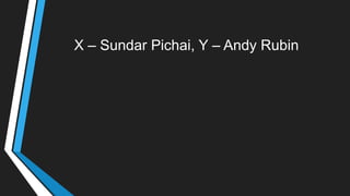 X – Sundar Pichai, Y – Andy Rubin
 