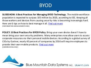 BYOD
CIO: Shadow BYOD Runs Rampant in Federal Government. A new survey highlights
the extent to which government employees...