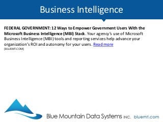 Tech Update Summary from Blue Mountain Data Systems July 2018