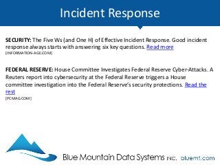 Tech Update Summary from Blue Mountain Data Systems June 2016
