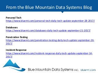 From the Blue Mountain Data Systems Blog
Security Patches
https://www.bluemt.com/security-patches-daily-tech-update-septem...
