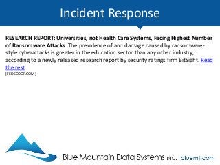 Incident Response
SOLUTION: Orchestrating Security Intelligence for Faster and More Effective
Incident Response. Today’s s...
