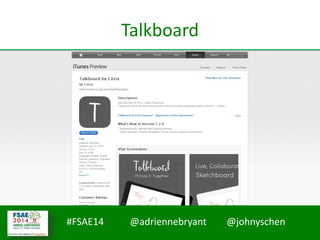 #FSAE14 @adriennebryant @johnyschen
Talkboard
 