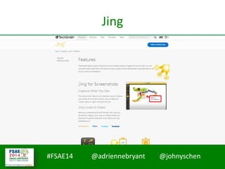 #FSAE14 @adriennebryant @johnyschen
Jing
 