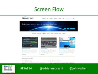#FSAE14 @adriennebryant @johnyschen
Screen Flow
 