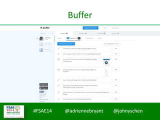 #FSAE14 @adriennebryant @johnyschen
Buffer
 