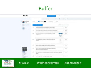 #FSAE14 @adriennebryant @johnyschen
Buffer
 
