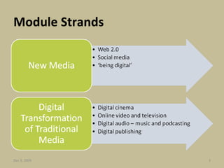 Module Strands Jun 7, 2009 