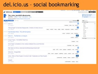 del.icio.us – social bookmarking 