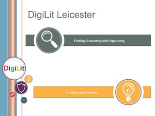 DigiLit Leicester
Finding, Evaluating and Organising

Creating and Sharing

 