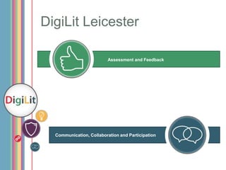 DigiLit Leicester
Assessment and Feedback

Communication, Collaboration and Participation

 