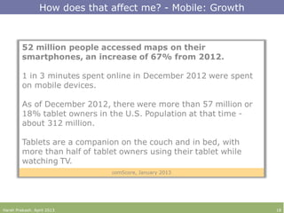 How does that affect me? - Mobile: Growth
Harsh Prakash. April 2013 18
 