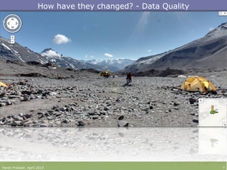 How have they changed? - Data Quality
Harsh Prakash. April 2013 7
 