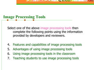 Image Processing Tools and Types of Drawings | PPT