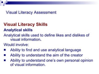 Visual Literacy Assessment | PPT