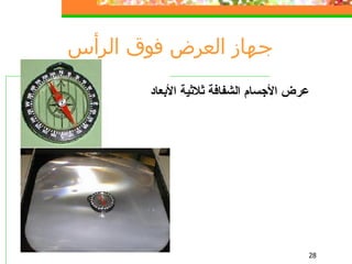 جهاز العرض فوق  الرأس عرض الأجسام الشفافة ثلاثية الأبعاد 