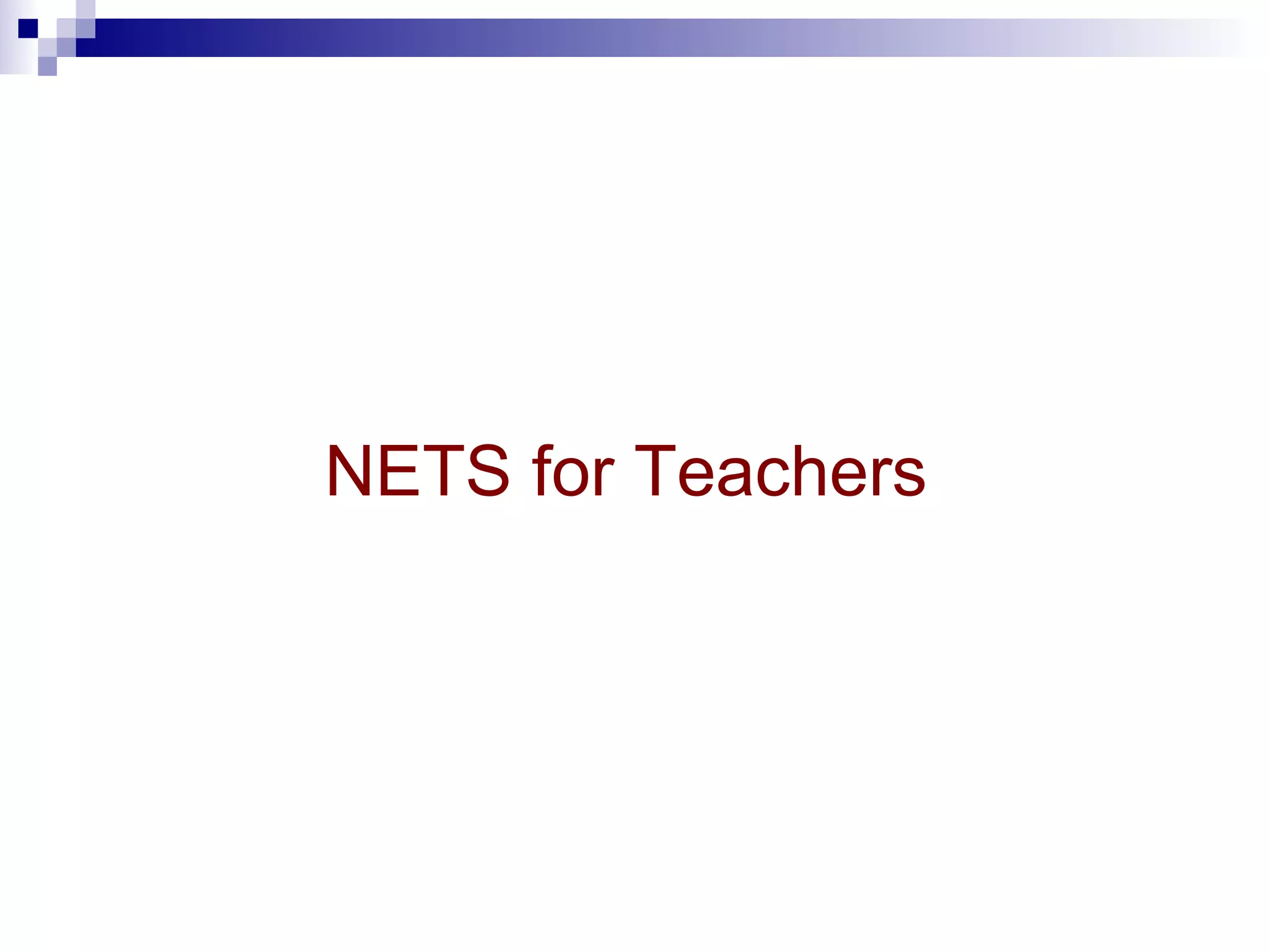 NETS for Teachers 