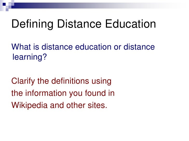Definition of Distance Education