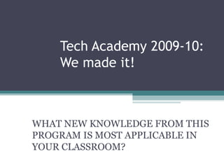 Tech Academy | PPT