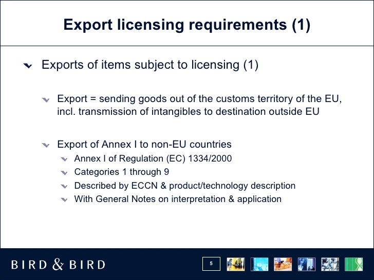 Export Control Authorization Dual Use Export Authorization – 2023 Update of the EU Control List of ...